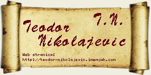 Teodor Nikolajević vizit kartica
